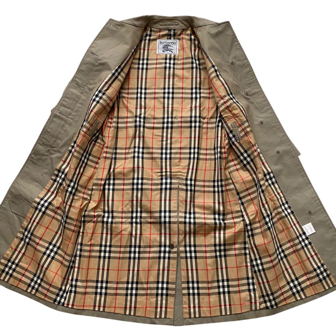 BURBERRY Coat Nova Check Asian fit S US size XS Khaki Authentic