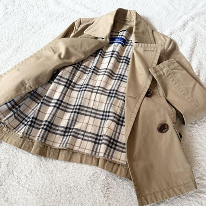 BURBERRY BLUE LABEL Coat Nova Check Asian fit L 40 US size M Beige Authentic