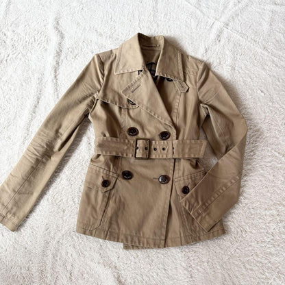 BURBERRY BLUE LABEL Coat Nova Check Asian fit L 40 US size M Beige Authentic