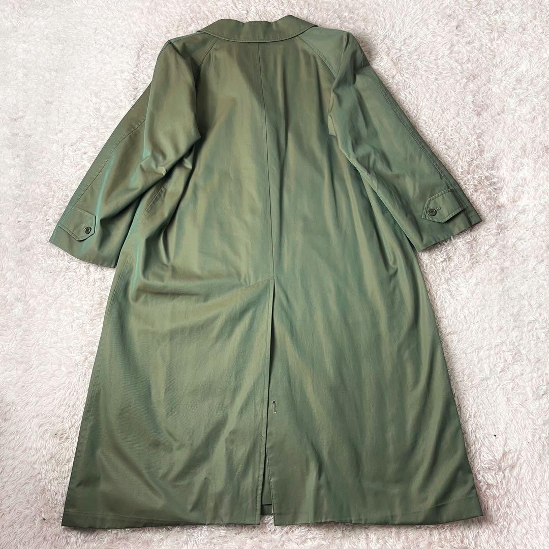 BURBERRY Coat Nova Check FREE SIZE Khaki Authentic