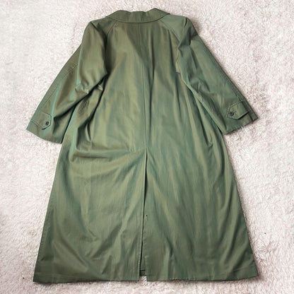 BURBERRY Coat Nova Check FREE SIZE Khaki Authentic
