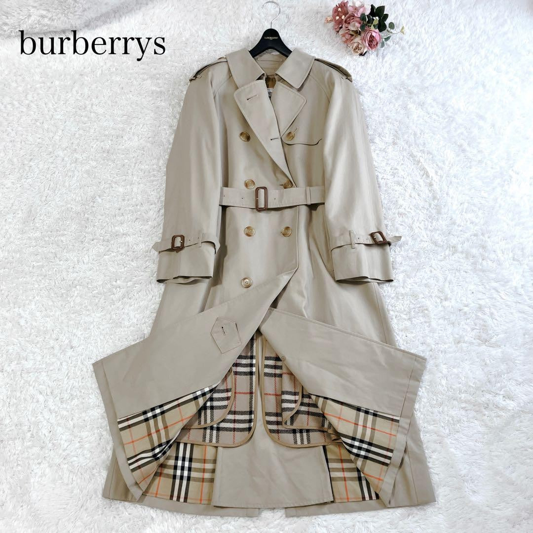 BURBERRY Coat Nova Check Asian fit XL US size L Beige Authentic