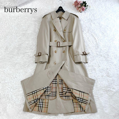 BURBERRY Coat Nova Check Asian fit XL US size L Beige Authentic