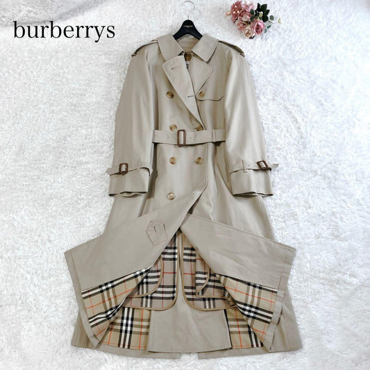 BURBERRY Coat Nova Check Asian fit XL US size L Beige Authentic