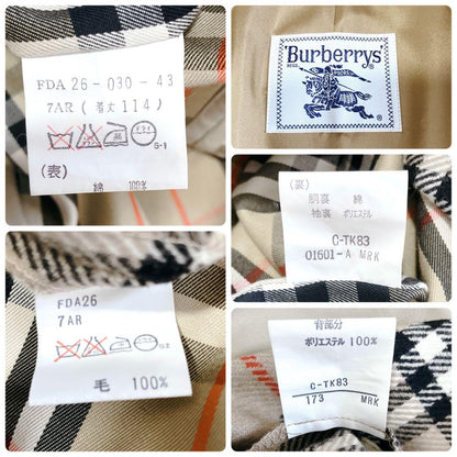BURBERRY Coat Nova Check Asian fit XL US size L Beige Authentic