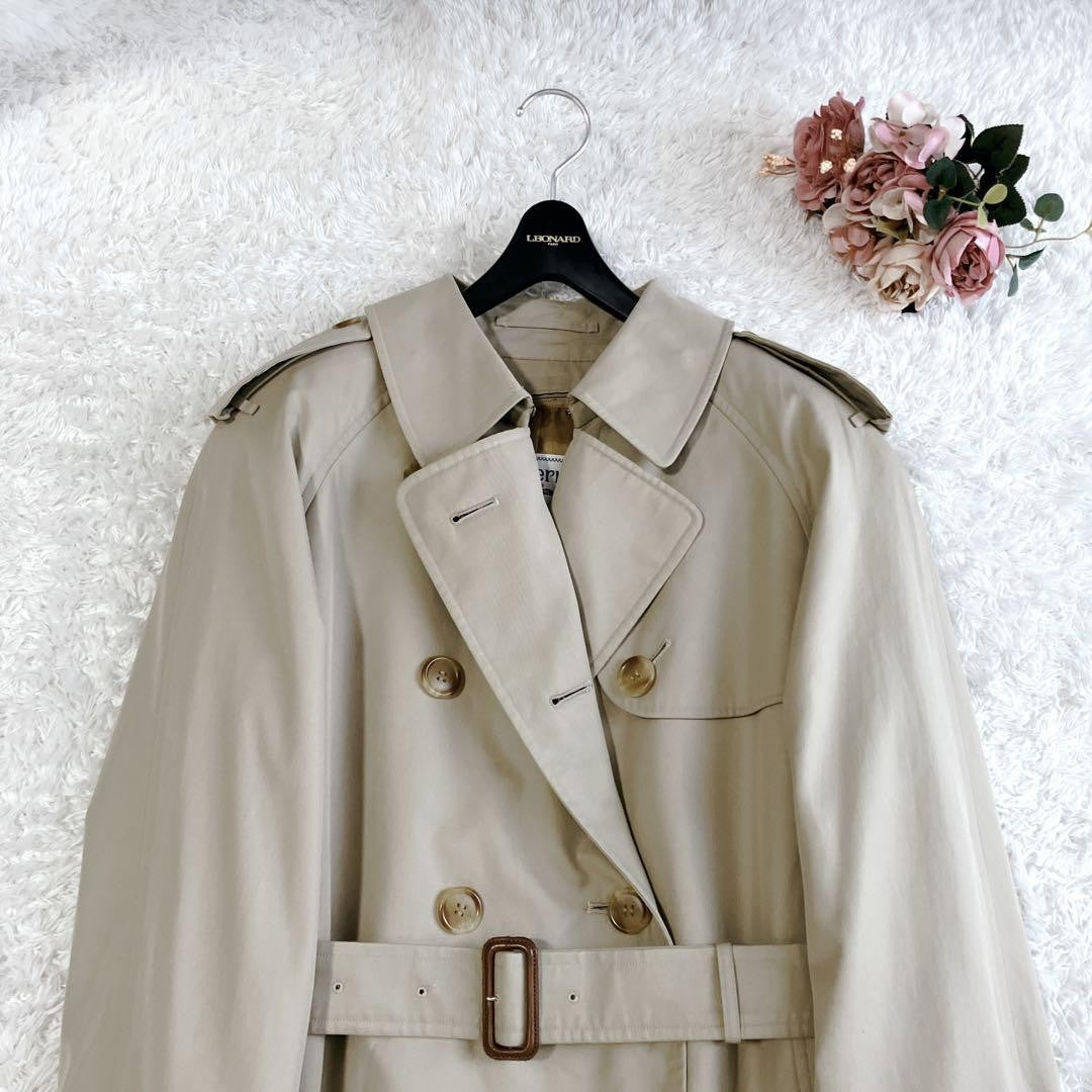 BURBERRY Coat Nova Check Asian fit XL US size L Beige Authentic