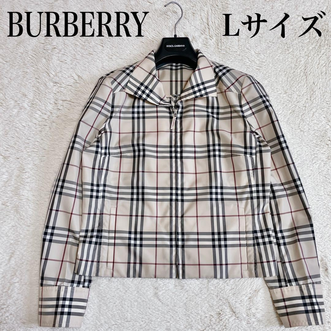 BURBERRY LONDON Jacket Nova Check Asian fit L 40 US size M Beige Authentic