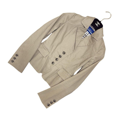 BURBERRY BLUE LABEL Jacket Nova Check Asian fit S 36 US size XS Beige Authentic