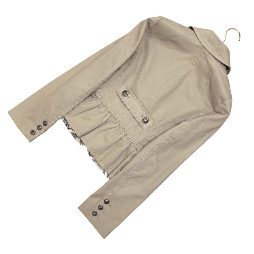 BURBERRY BLUE LABEL Jacket Nova Check Asian fit S 36 US size XS Beige Authentic