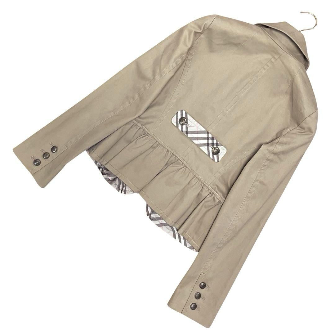 BURBERRY BLUE LABEL Jacket Nova Check Asian fit S 36 US size XS Beige Authentic