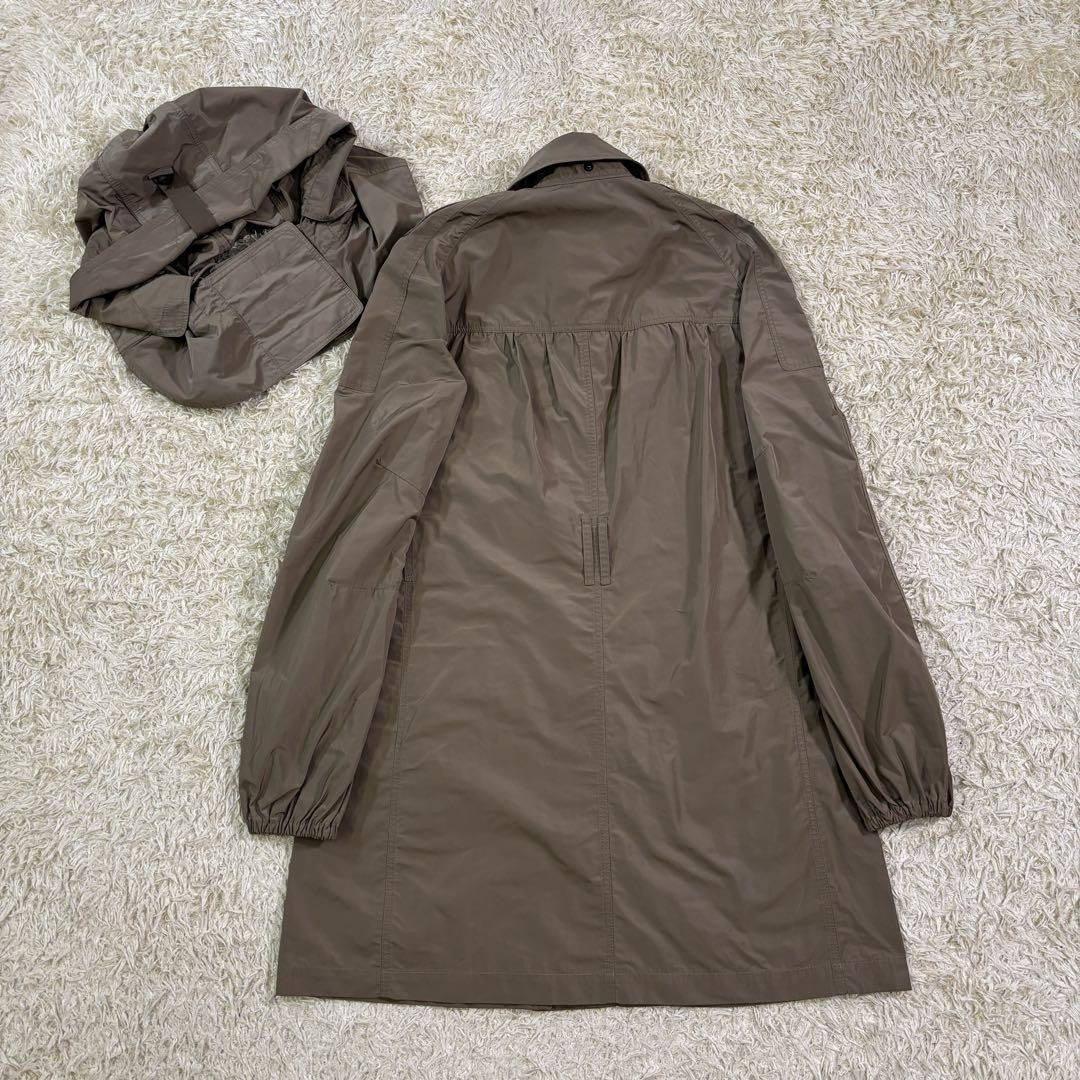 BURBERRY Mountain Hoodie Coat Nova Check Asian fit L 40 US size M Khaki Auth