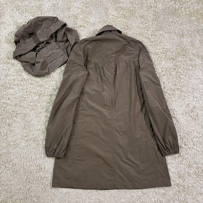 BURBERRY Mountain Hoodie Coat Nova Check Asian fit L 40 US size M Khaki Auth