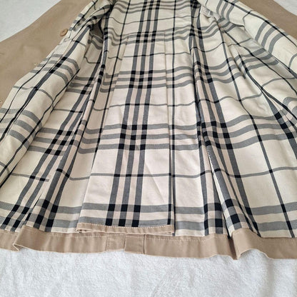 BURBERRY BLUE LABEL Coat Nova Check Asian fit L 40 US size M Honey Beige Auth