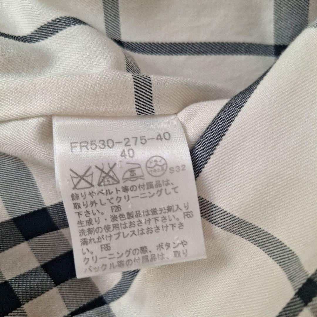 BURBERRY BLUE LABEL Coat Nova Check Asian fit L 40 US size M Honey Beige Auth