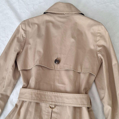 BURBERRY BLUE LABEL Coat Nova Check Asian fit L 40 US size M Honey Beige Auth