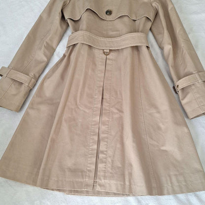 BURBERRY BLUE LABEL Coat Nova Check Asian fit L 40 US size M Honey Beige Auth