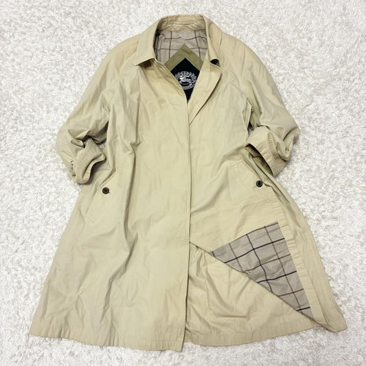 BURBERRYS Coat Nova Check Asian fit S US size XS Light Beige Authentic