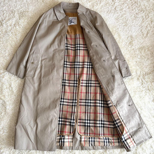 BURBERRYS Coat Nova Check Asian fit M US size S Beige Authentic