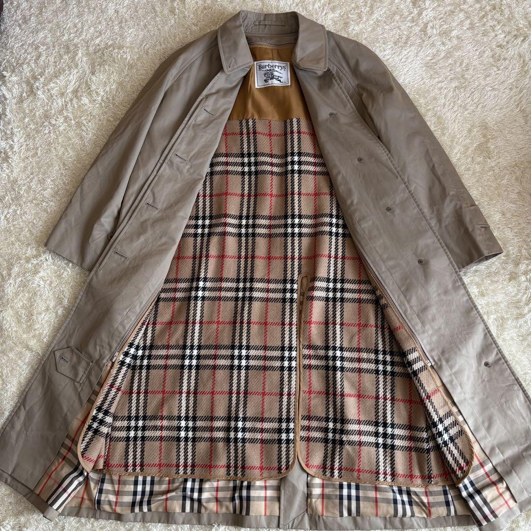 BURBERRYS Coat Nova Check Asian fit M US size S Beige Authentic