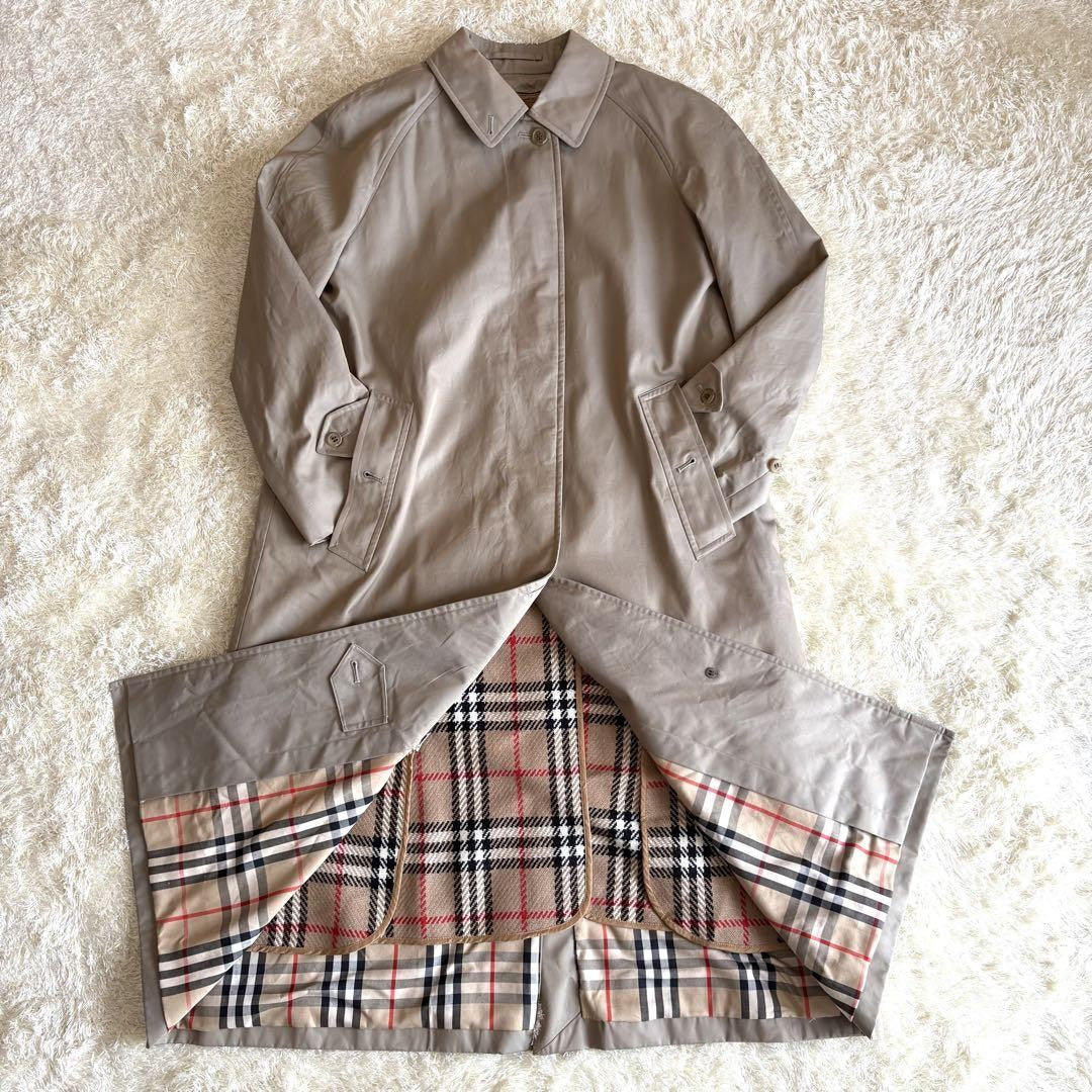 BURBERRYS Coat Nova Check Asian fit M US size S Beige Authentic