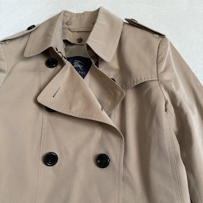 BURBERRY LONDON Coat Nova Check Asian fit S 36 US size XS Honey Beige Authentic