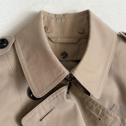 BURBERRY LONDON Coat Nova Check Asian fit S 36 US size XS Honey Beige Authentic