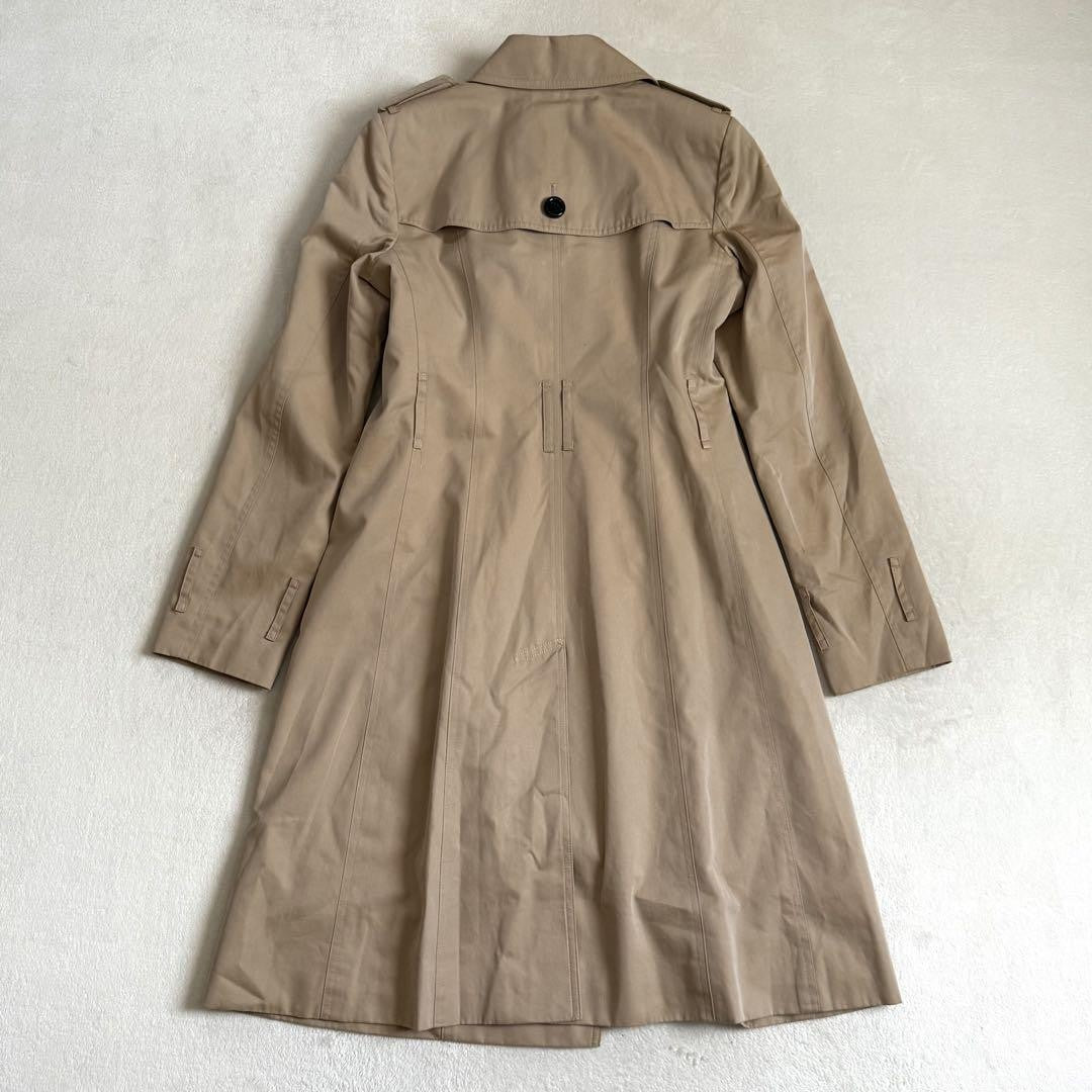 BURBERRY LONDON Coat Nova Check Asian fit S 36 US size XS Honey Beige Authentic