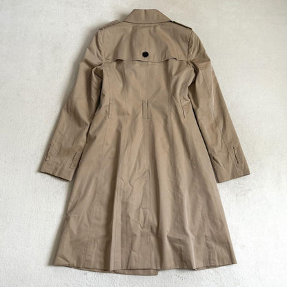 BURBERRY LONDON Coat Nova Check Asian fit S 36 US size XS Honey Beige Authentic