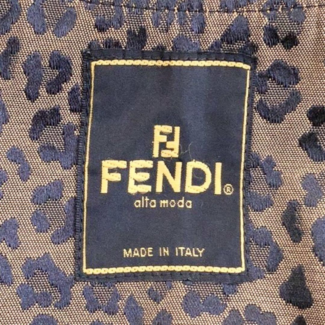FENDI Jacket FF Asian fit 2XL 44 US size XL Brown Authentic