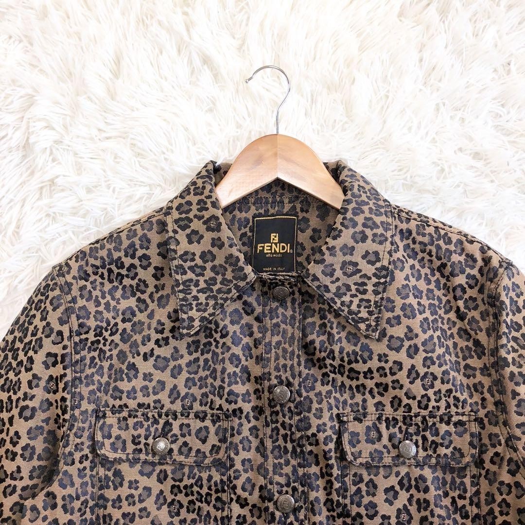 FENDI Jacket FF Asian fit 2XL 44 US size XL Brown Authentic