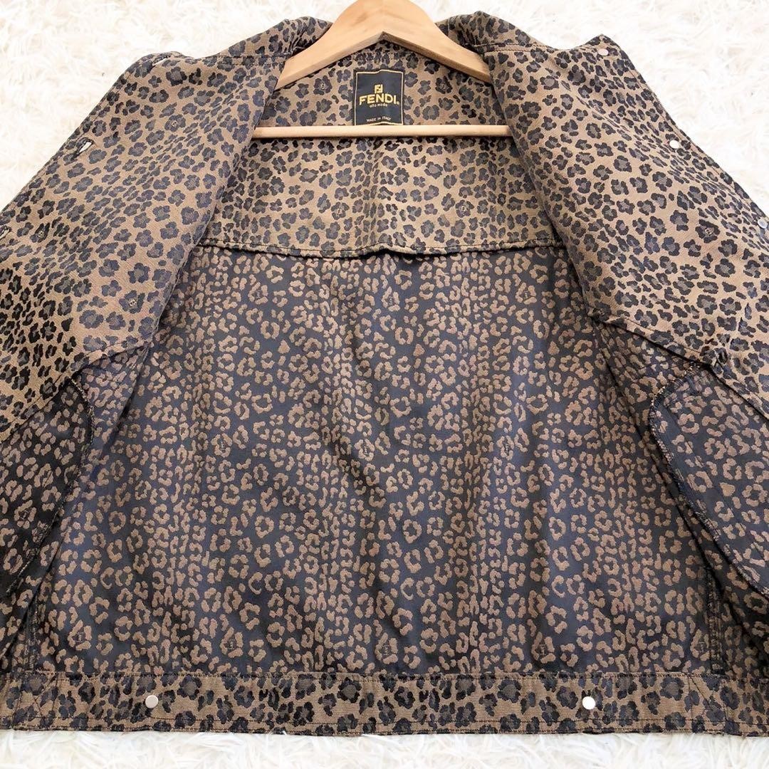 FENDI Jacket FF Asian fit 2XL 44 US size XL Brown Authentic