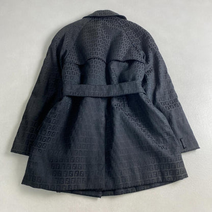 FENDI Coat FF Asian fit XL US size L Black Authentic