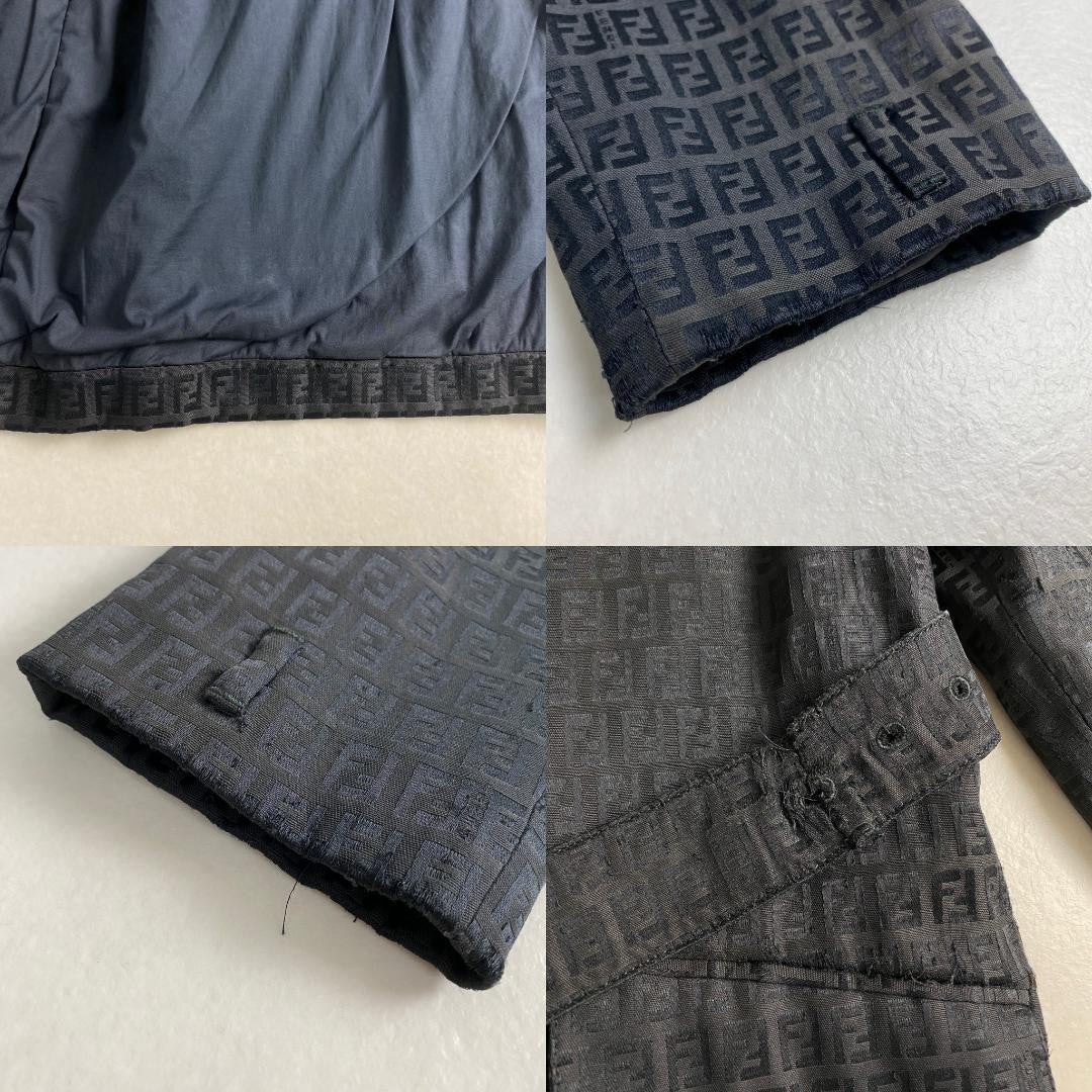 FENDI Coat FF Asian fit XL US size L Black Authentic
