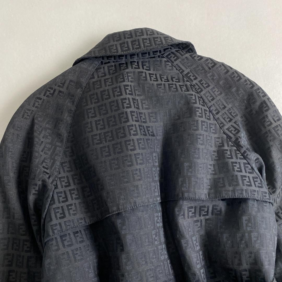 FENDI Coat FF Asian fit XL US size L Black Authentic