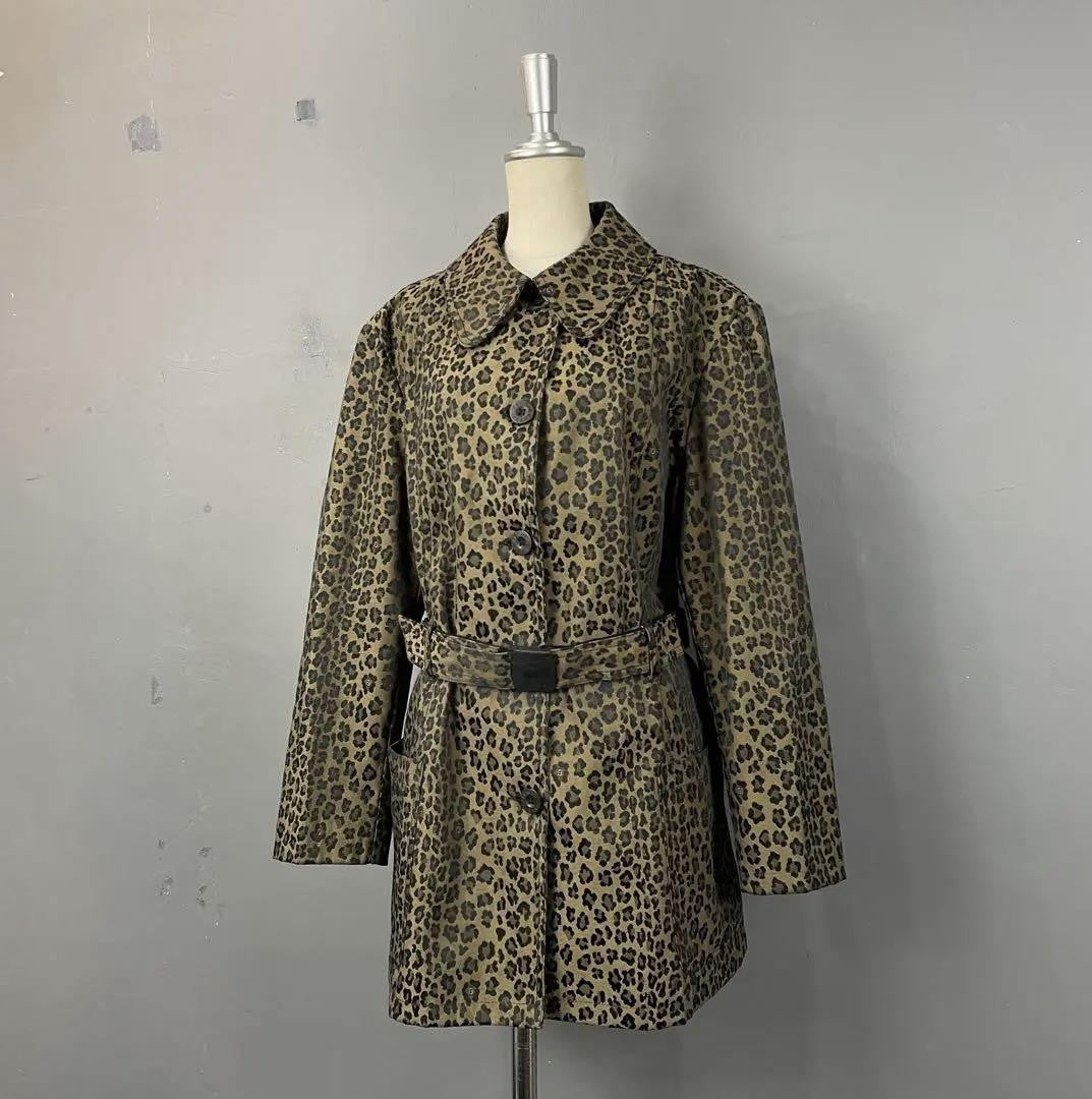 FENDI JEANS Jacket FF Leopard Asian fit L 40 US size M Authentic