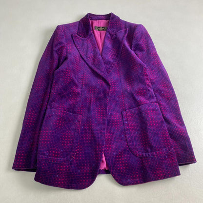 FENDI Jacket FF Asian fit L US size M Velvet Purple Authentic