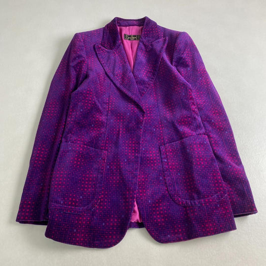 FENDI Jacket FF Asian fit L US size M Velvet Purple Authentic