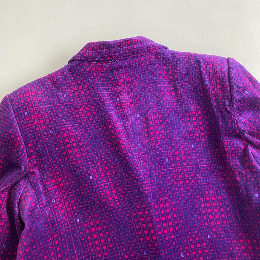 FENDI Jacket FF Asian fit L US size M Velvet Purple Authentic
