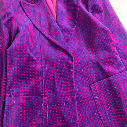 FENDI Jacket FF Asian fit L US size M Velvet Purple Authentic