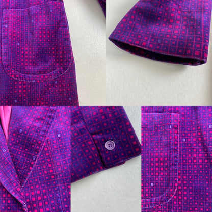 FENDI Jacket FF Asian fit L US size M Velvet Purple Authentic
