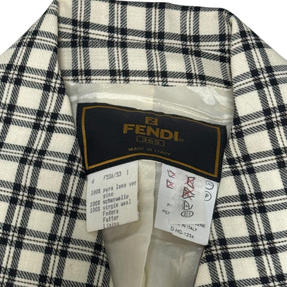 FENDI Jacket FF Asian fit L US size M White Authentic