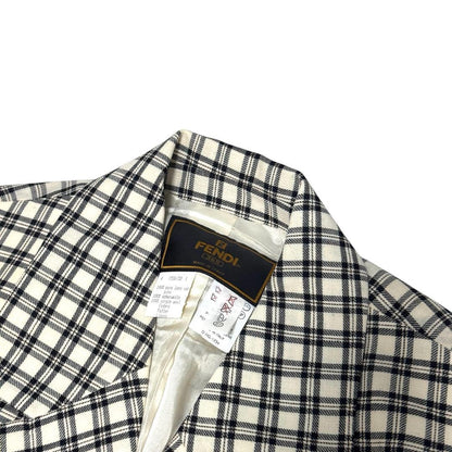 FENDI Jacket FF Asian fit L US size M White Authentic