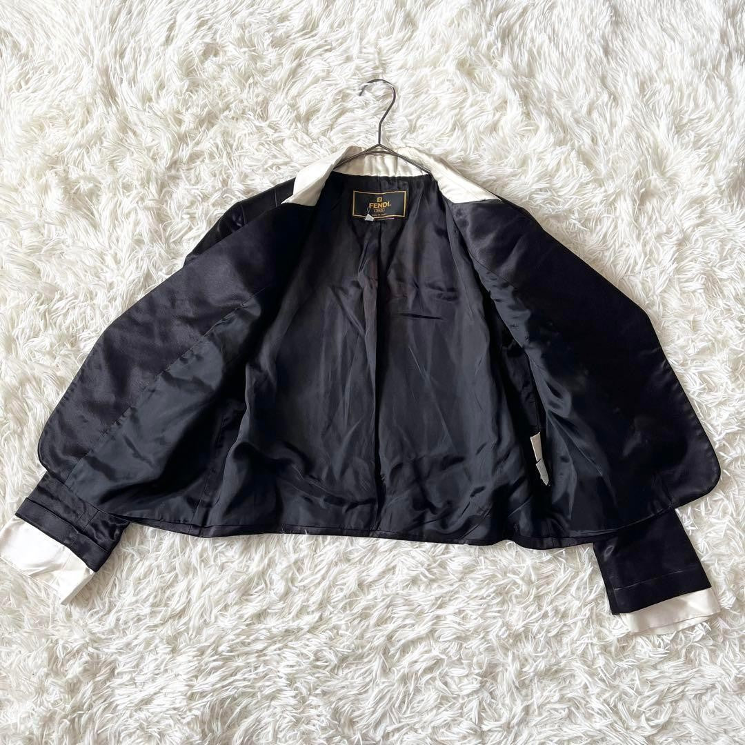FENDI Jacket FF Asian fit L 40 US size M Black White Authentic