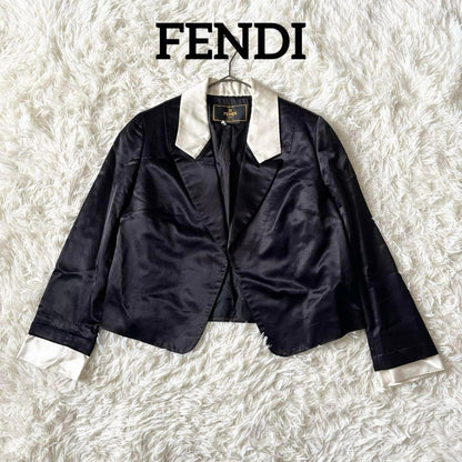 FENDI Jacket FF Asian fit L 40 US size M Black White Authentic