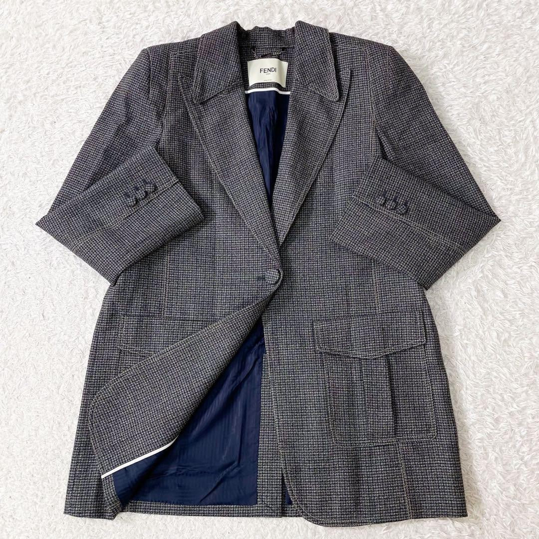 FENDI Jacket Asian fit 2XL 44 US size XL Gray Authentic