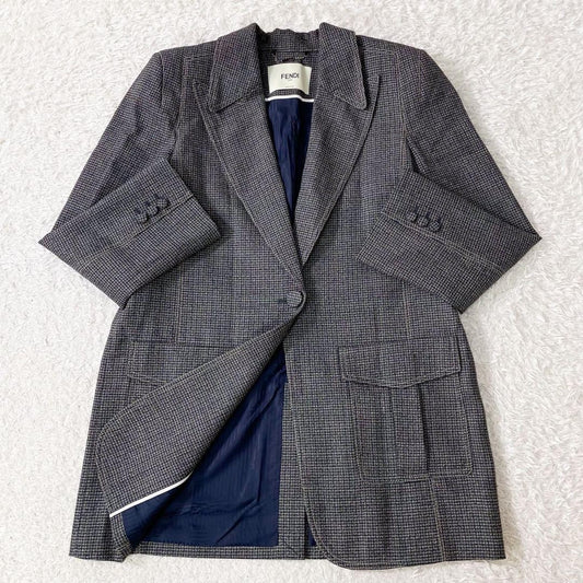 FENDI Jacket Asian fit 2XL 44 US size XL Gray Authentic