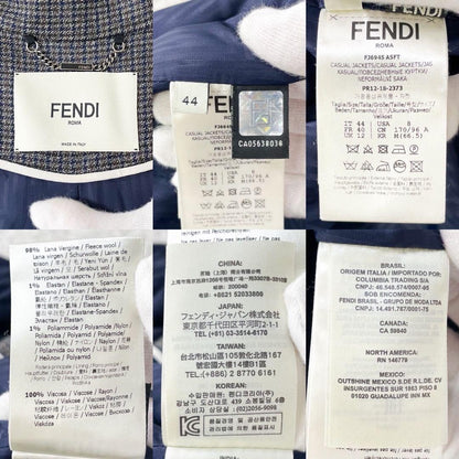 FENDI Jacket Asian fit 2XL 44 US size XL Gray Authentic