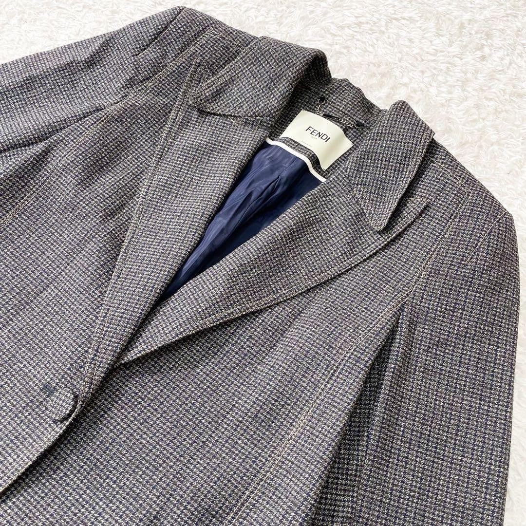 FENDI Jacket Asian fit 2XL 44 US size XL Gray Authentic