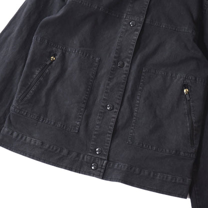 FENDI Denim Jacket FF Asian fit XL 42 US size L Dark Gray Authentic