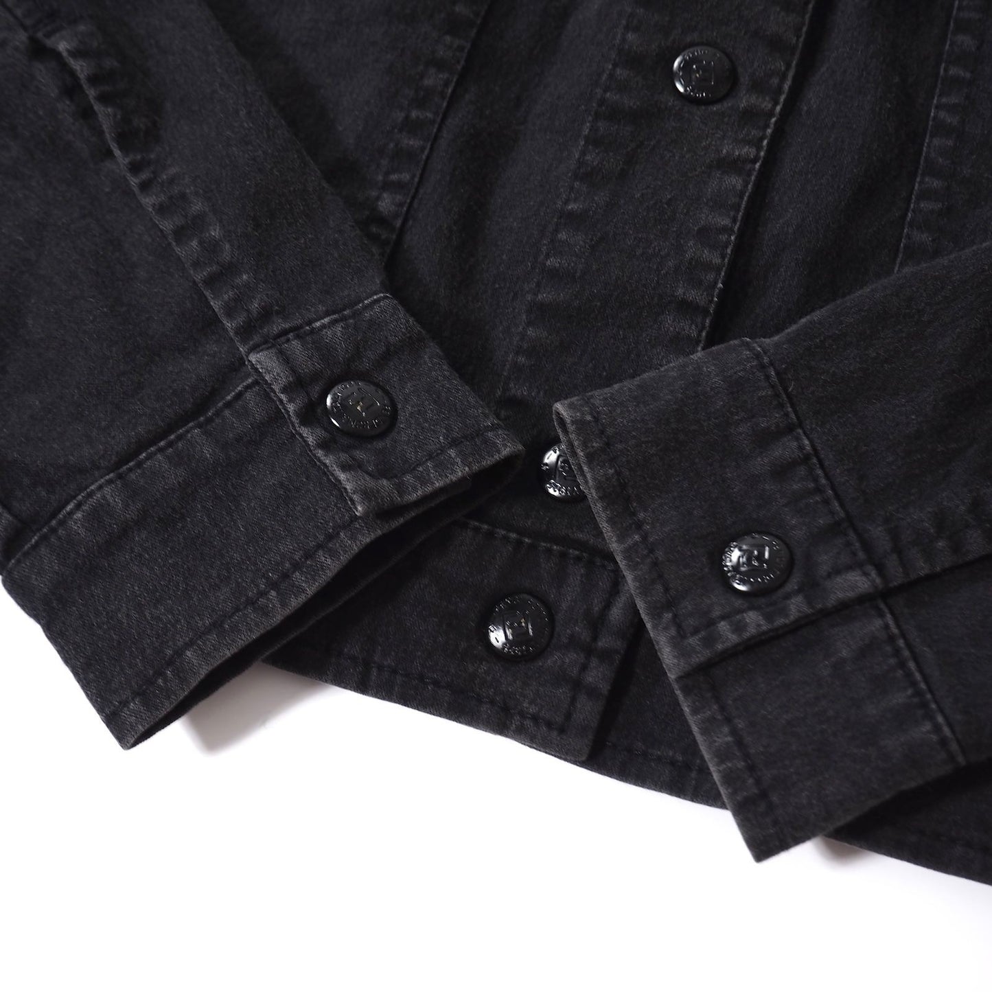 FENDI Denim Jacket FF Asian fit XL 42 US size L Dark Gray Authentic